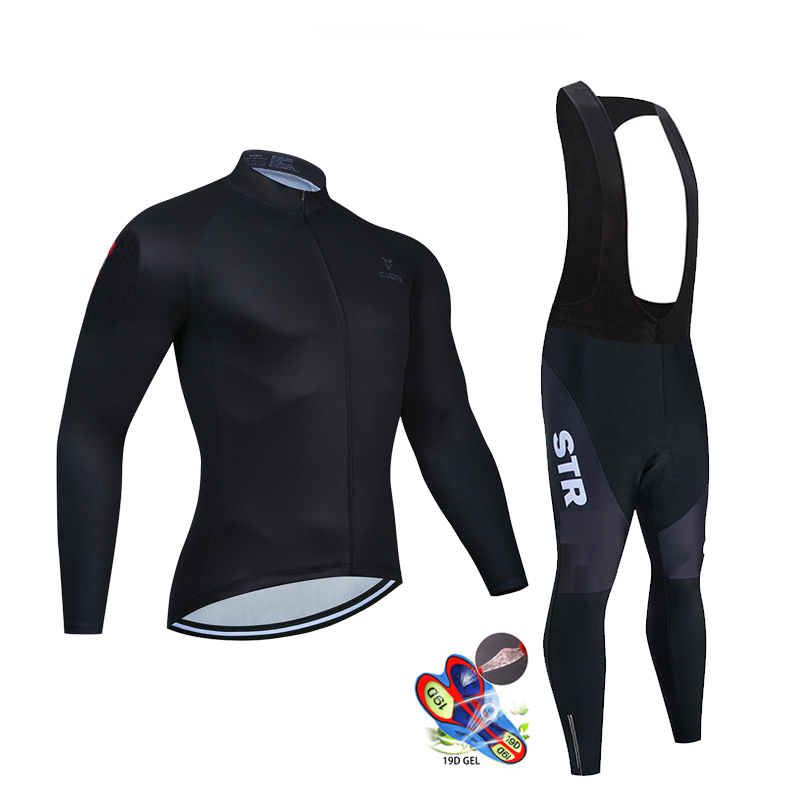 Mountain Biking Apparel - Mùa Thu Đen Bộ Quần Áo